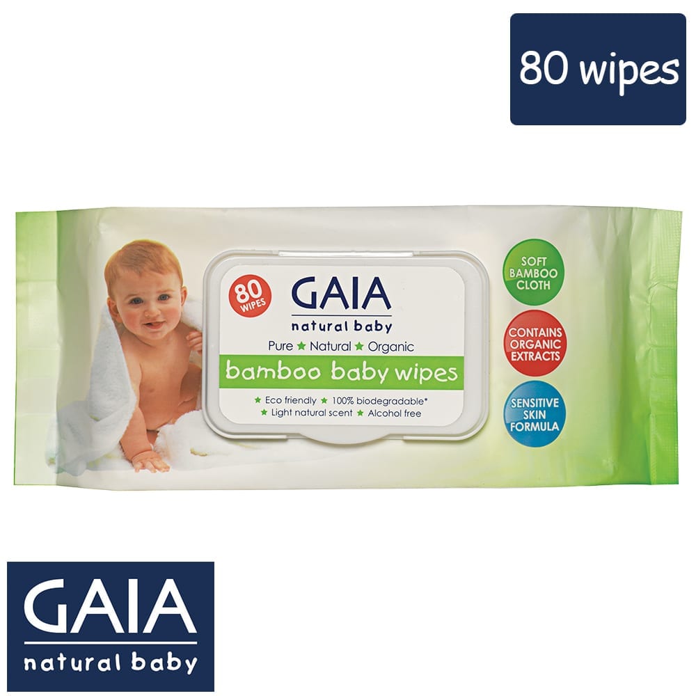 Gaia Baby Wipes 80 Pack