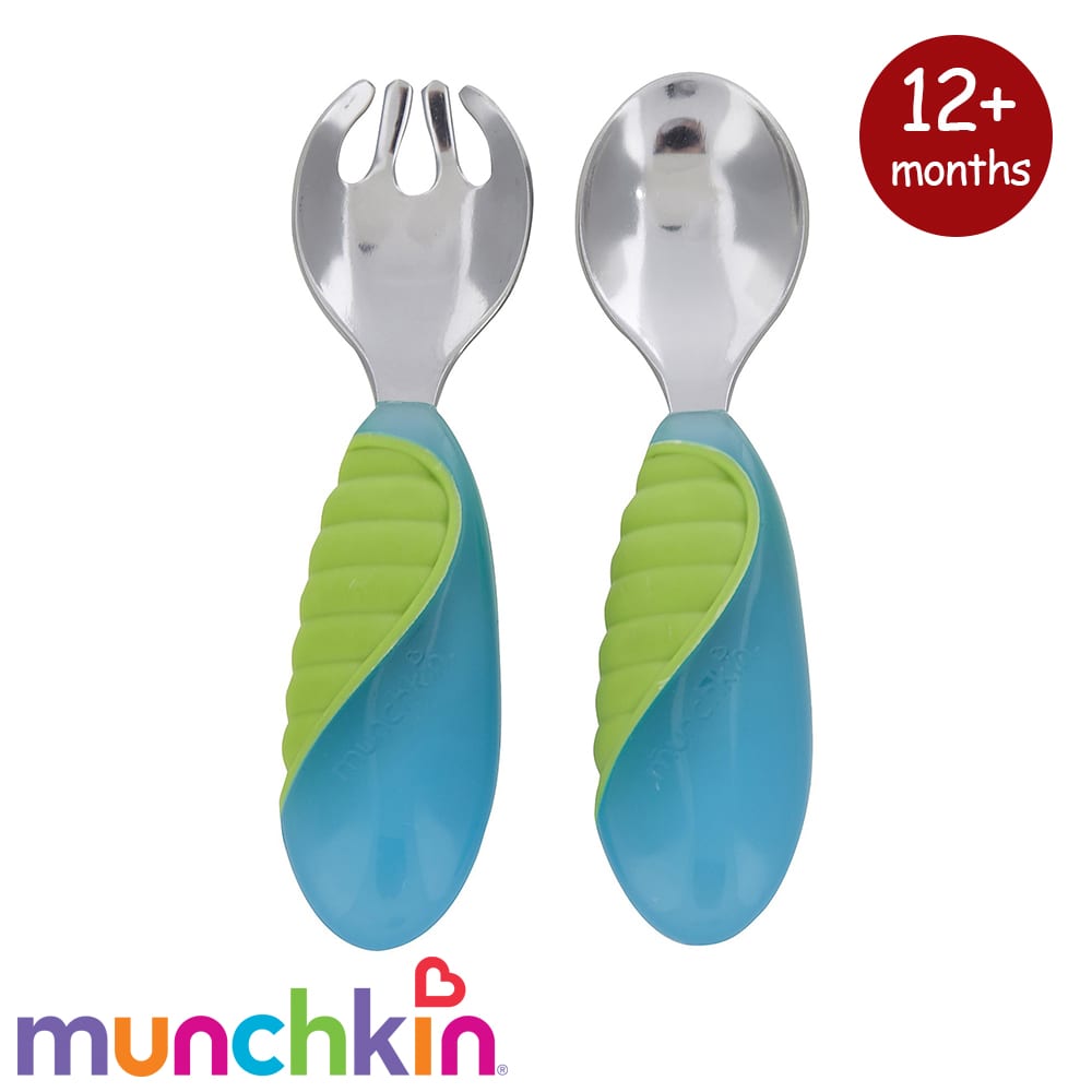 Munchkin Mighty Grip Toddler Fork and Spoon