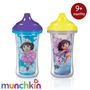Dora Click Lock Insulated Sippy Cups  2 Pack
