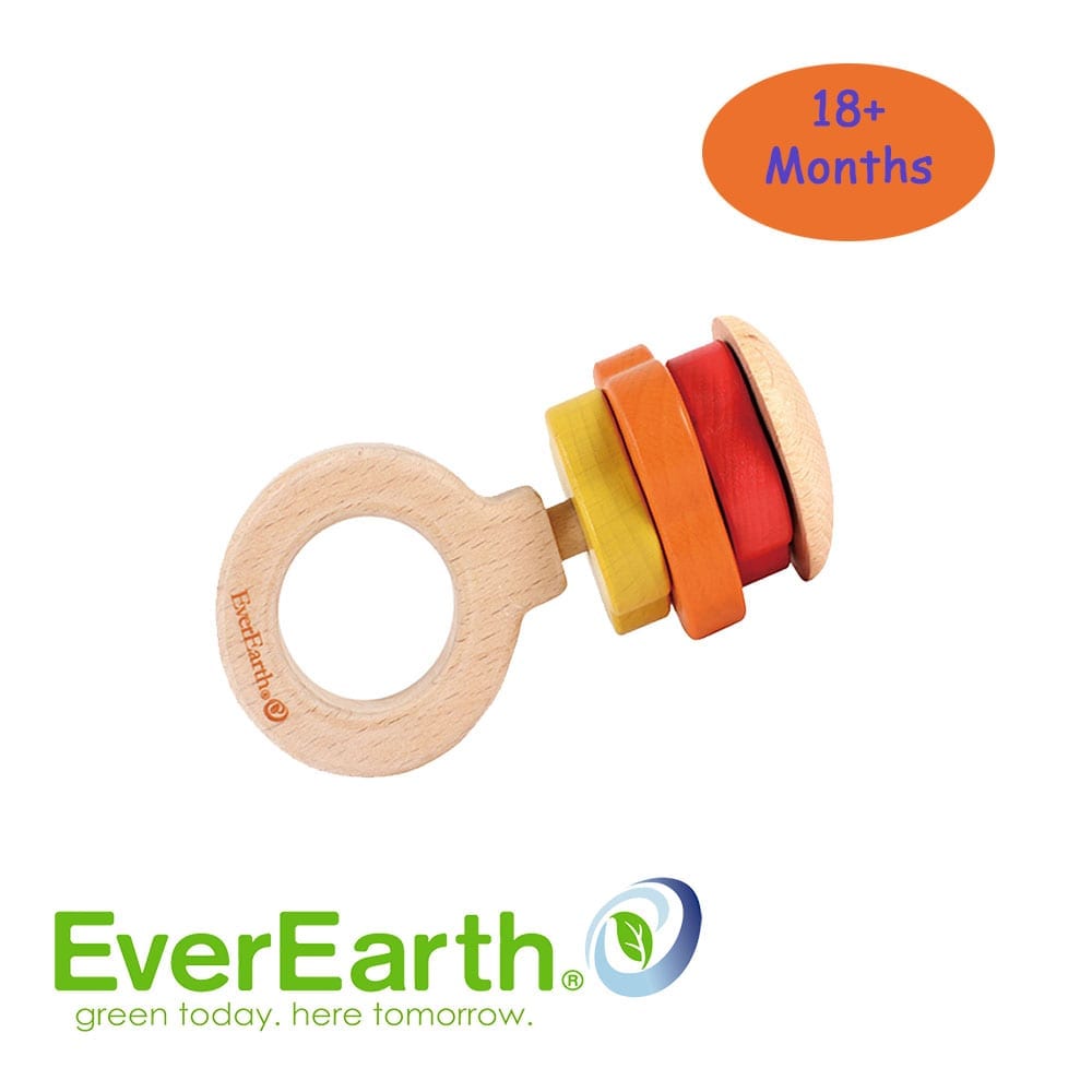 EverEarth Rattle Toy - Yellow or Red