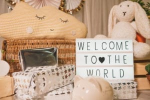 gift packs for newborn baby with welcome note